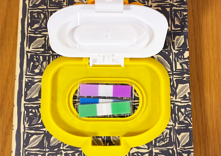 ウェットシート用フタの活用写真（撮影：grapeライフハック編集部）