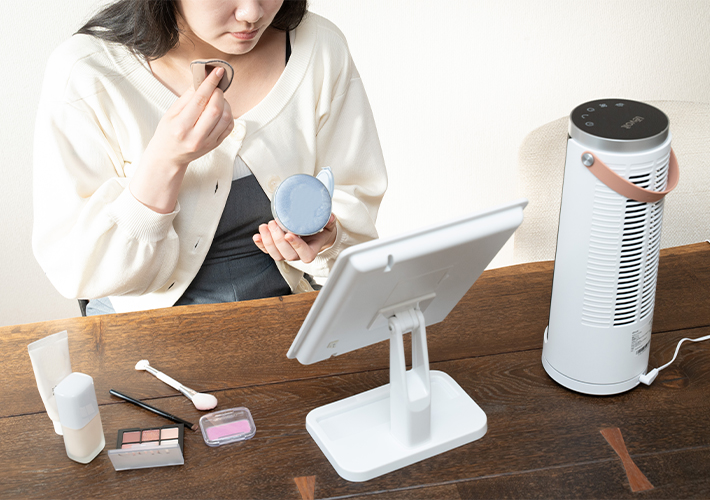 Levoit Windi Mini ミニタワーファンの使用写真