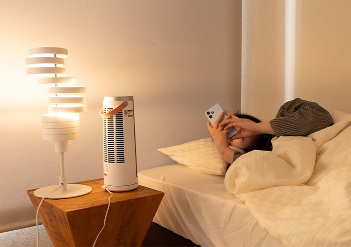 Levoit Windi Mini ミニタワーファンの使用写真