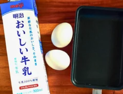 牛乳と卵の写真（撮影：小泉明代）