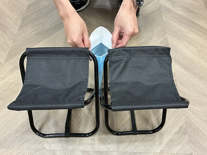 簡易洋式トイレの設置場面（撮影：grapeライフハック編集部）