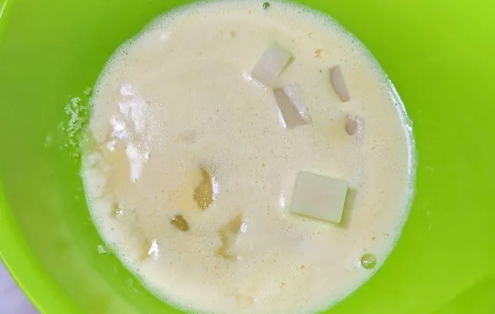 『もちもちおもち蒸しパン』を作る写真（撮影：キジカク）