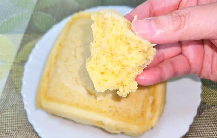 『もちもちおもち蒸しパン』の完成写真（撮影：キジカク）