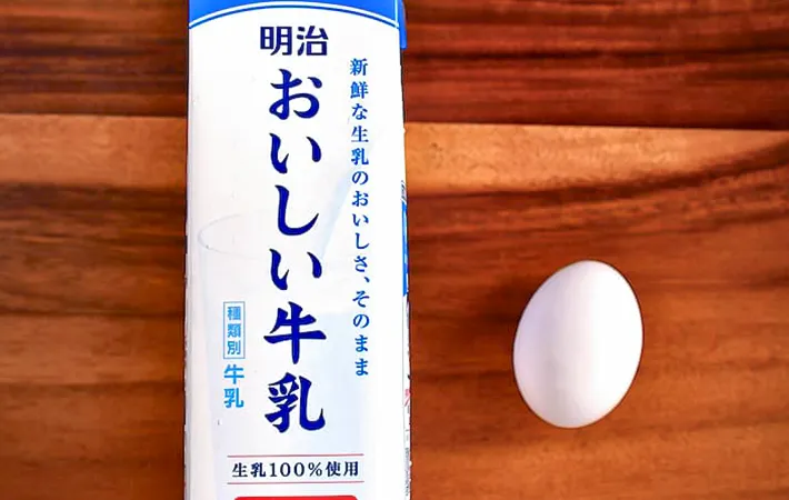 卵と牛乳の写真（撮影：小泉明代）