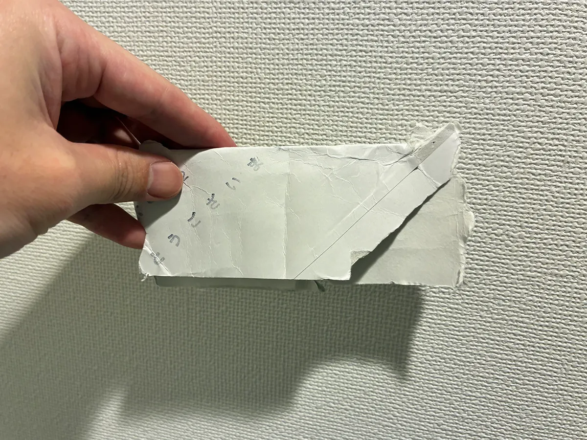 破ったトイレットペーパーの芯（撮影：grapeライフハック編集部）