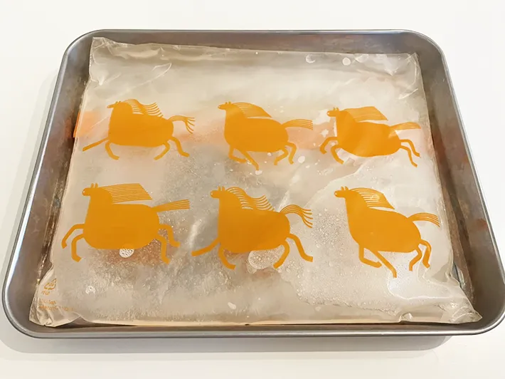 ジッパーつき袋の氷写真（撮影：grapeライフハック編集部）