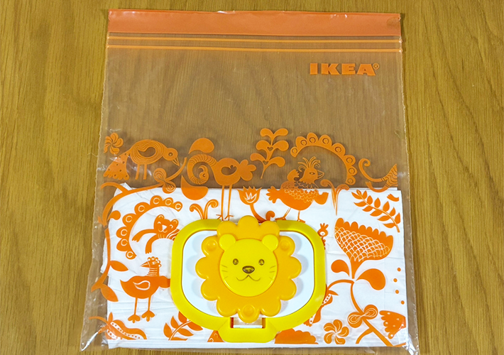 ウェットシートの蓋活用写真（撮影：grapeライフハック編集部）