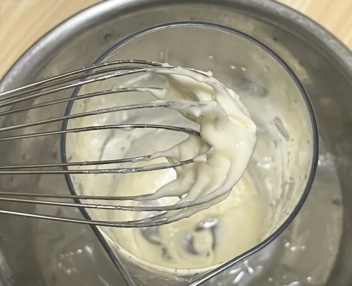 『クリープ』で作ったクリームの写真（撮影：grapeフード編集部）