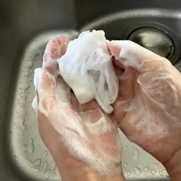 泡立っている様子