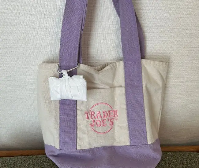 カラビナを使ってバッグに取りつける様子（撮影：grapeライフハック編集部）