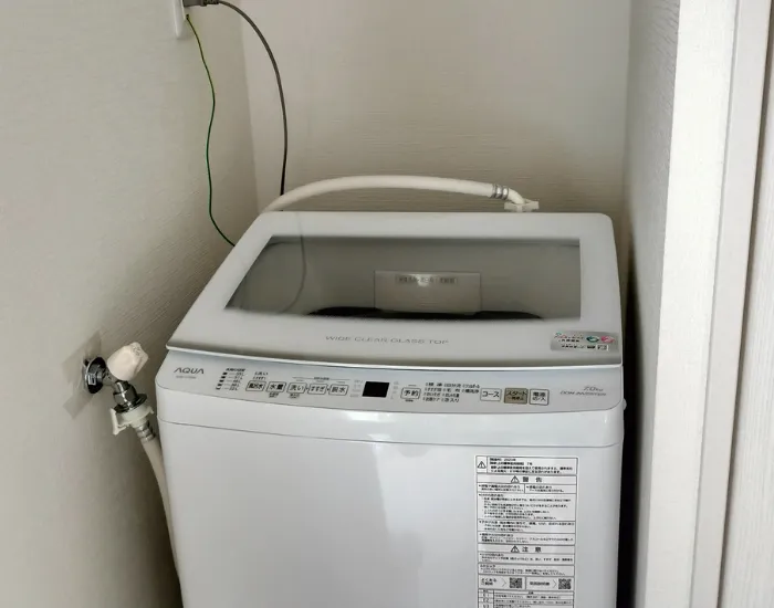 スペースにフィットしている洗濯機