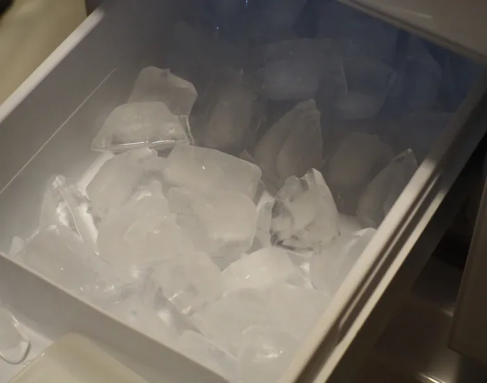 製氷機を開けた様子