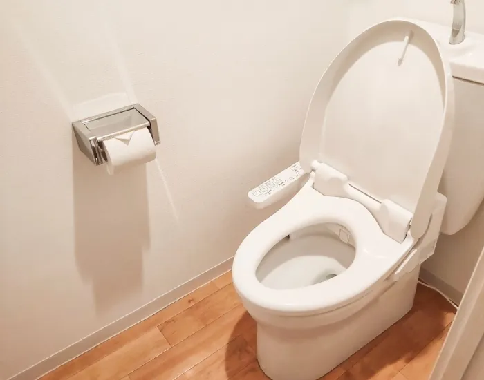 トイレの蓋が開いている様子