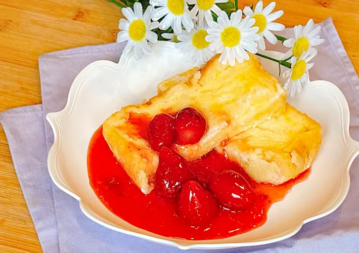 『焼かないフレンチトースト』の完成写真（撮影：キジカク）