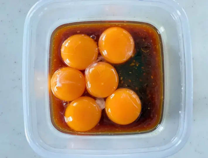 卵黄を入れた画像（撮影：エニママ）