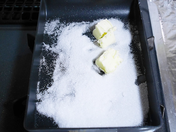 キャラメリゼをする（撮影：grapeフード編集部）