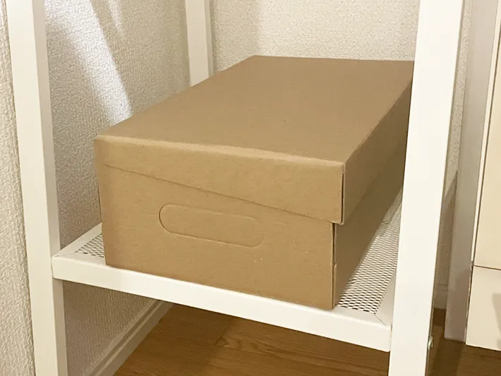 作った収納ボックスの写真（撮影：grapeライフハック編集部）