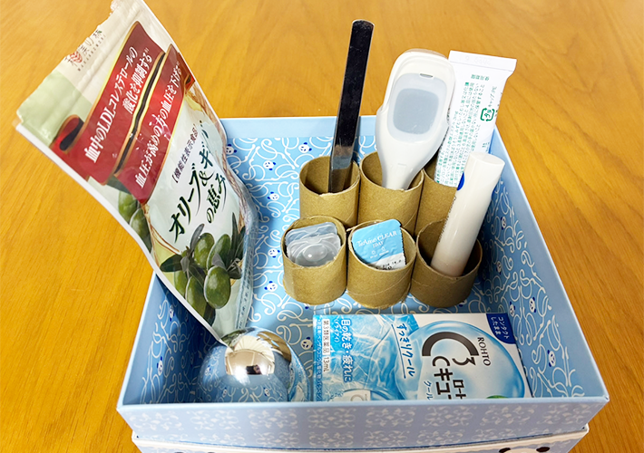 ホイルの芯の活用写真（撮影：grapeライフハック編集部）