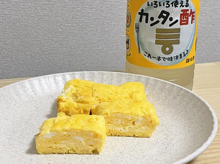 完成した『カンタン酢』の玉子焼きの写真（撮影：grapeフード編集部）
