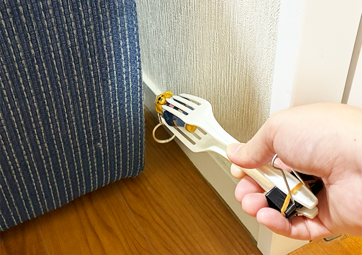 プラスチックスプーンの活用写真（撮影：grapeライフハック編集部）
