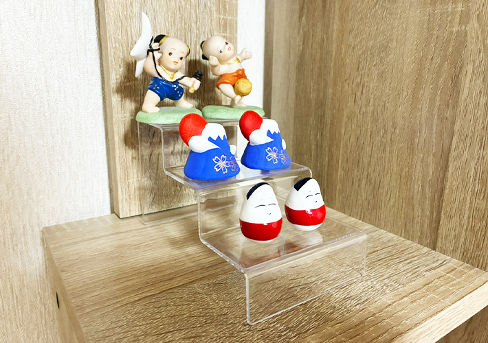 ディスプレイスタンドの活用写真（撮影：grapeライフハック編集部）
