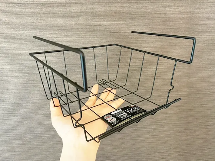 ワイヤーバスケットの写真（撮影：grapeライフハック編集部）