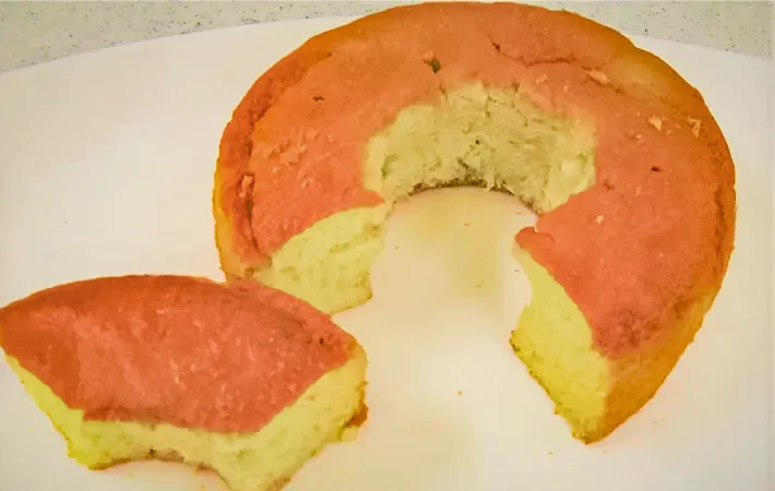 『ほんのりイイ香り♪えだまめの米粉シフォンケーキ』の写真