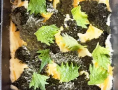 『海苔とチーズのパリパリ焼き』を作る画像（撮影：エニママ）
