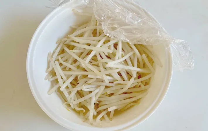 モヤシ、加熱後の画像（撮影：エニママ）