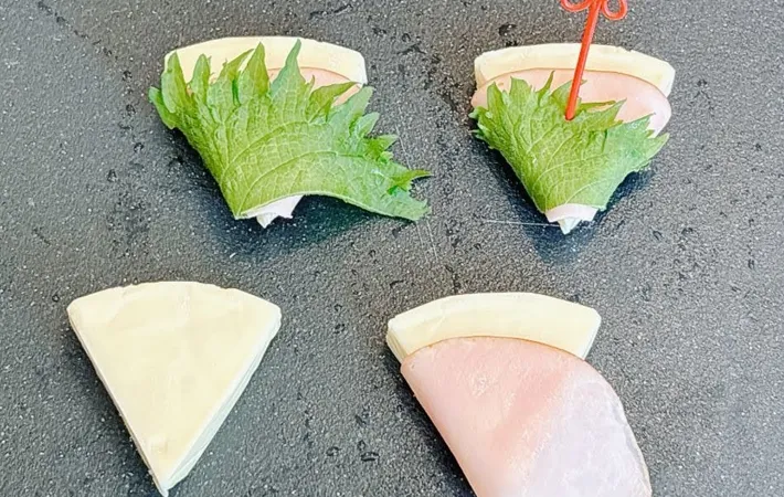 『大葉＆ハム』を作る写真（撮影：キジカク）