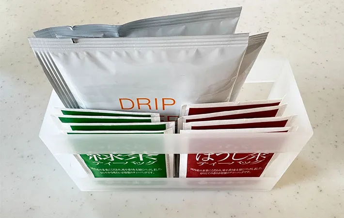 ティーパックを収納した画像（撮影:エニママ）