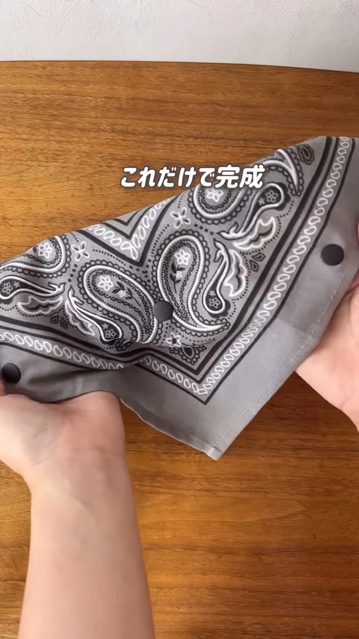 完成した保冷ネックバンダナ