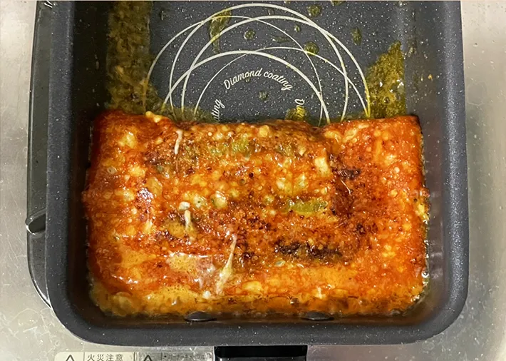 チーズを折り畳んだ写真（撮影：grapeフード編集部）