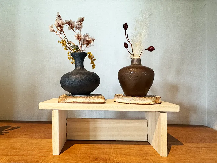 観葉植物を飾った様子（撮影：grapeライフハック編集部）