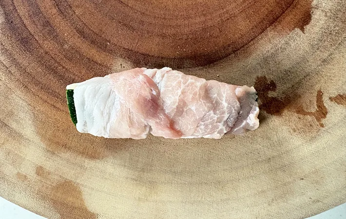 豚こま肉を巻いた画像（撮影：エニママ）