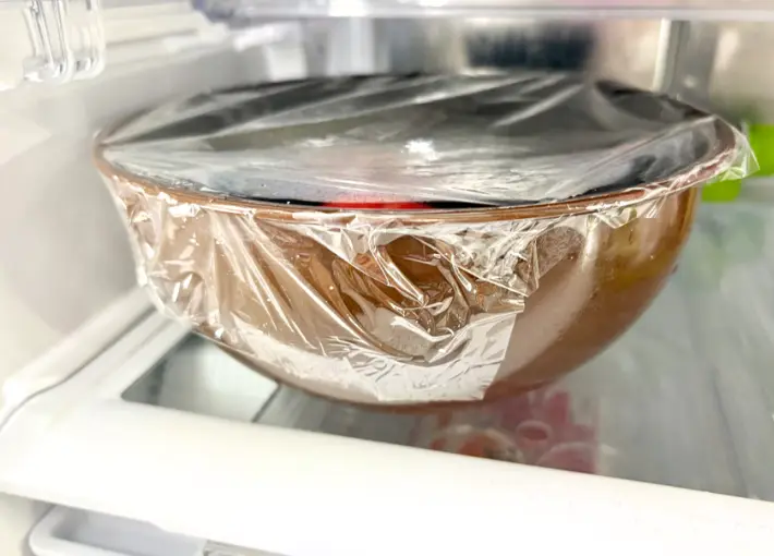 冷蔵庫で冷やしている画像（撮影：エニママ）