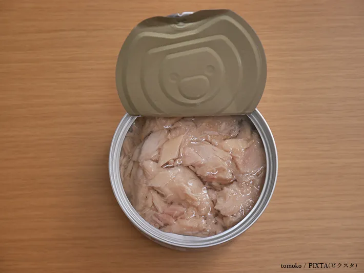 開封した缶詰