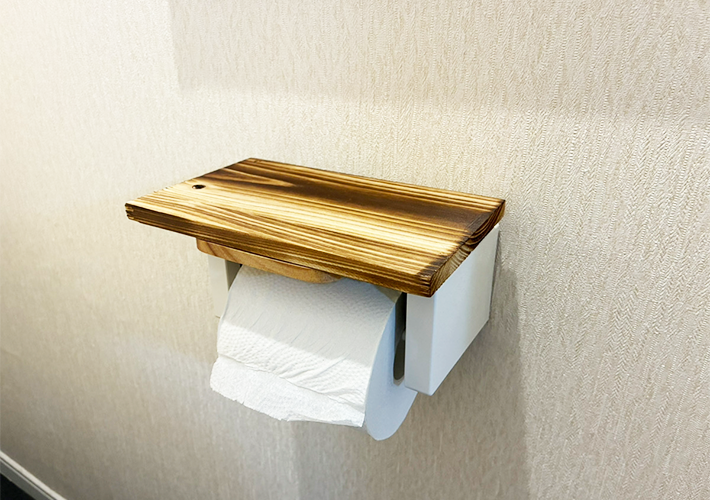 100均アイテムで作るトイレ収納グッズ写真（撮影：grapeライフハック編集部）