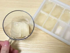 『ポッカレモン100』で作った氷の写真（撮影：grapeフード編集部）
