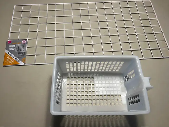 ダイソー猫のおもちゃ収納（撮影：grapeライフハック編集部）