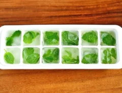 『ミント氷』を作る写真（撮影：小泉明代）
