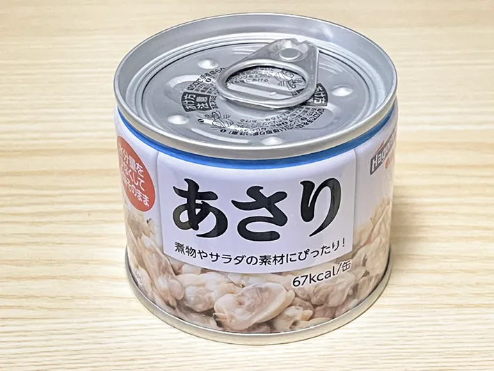  アサリの水煮缶の写真（撮影：grapeフード編集部）