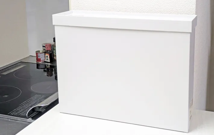 『再生ポリプロピレン入りファイルボックス』の活用写真（撮影：ワード）