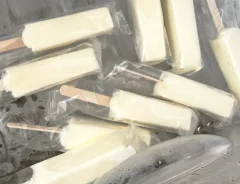 アイスクリームを冷凍庫に入れた場面
