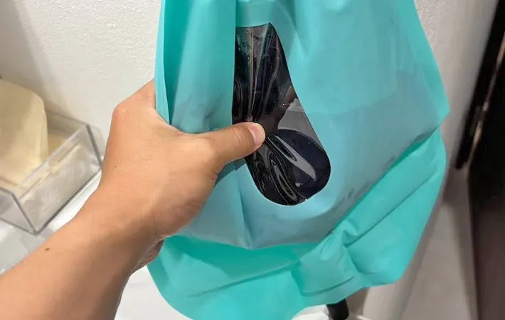 『ダイソー　ウォッシュバッグ』の使用写真（撮影：キジカク）