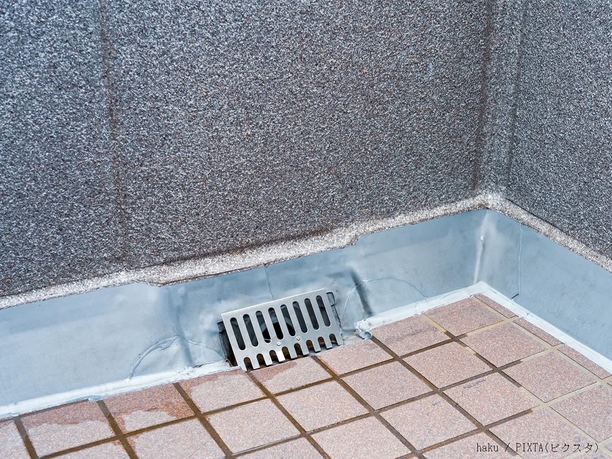 ベランダの排水口の画像