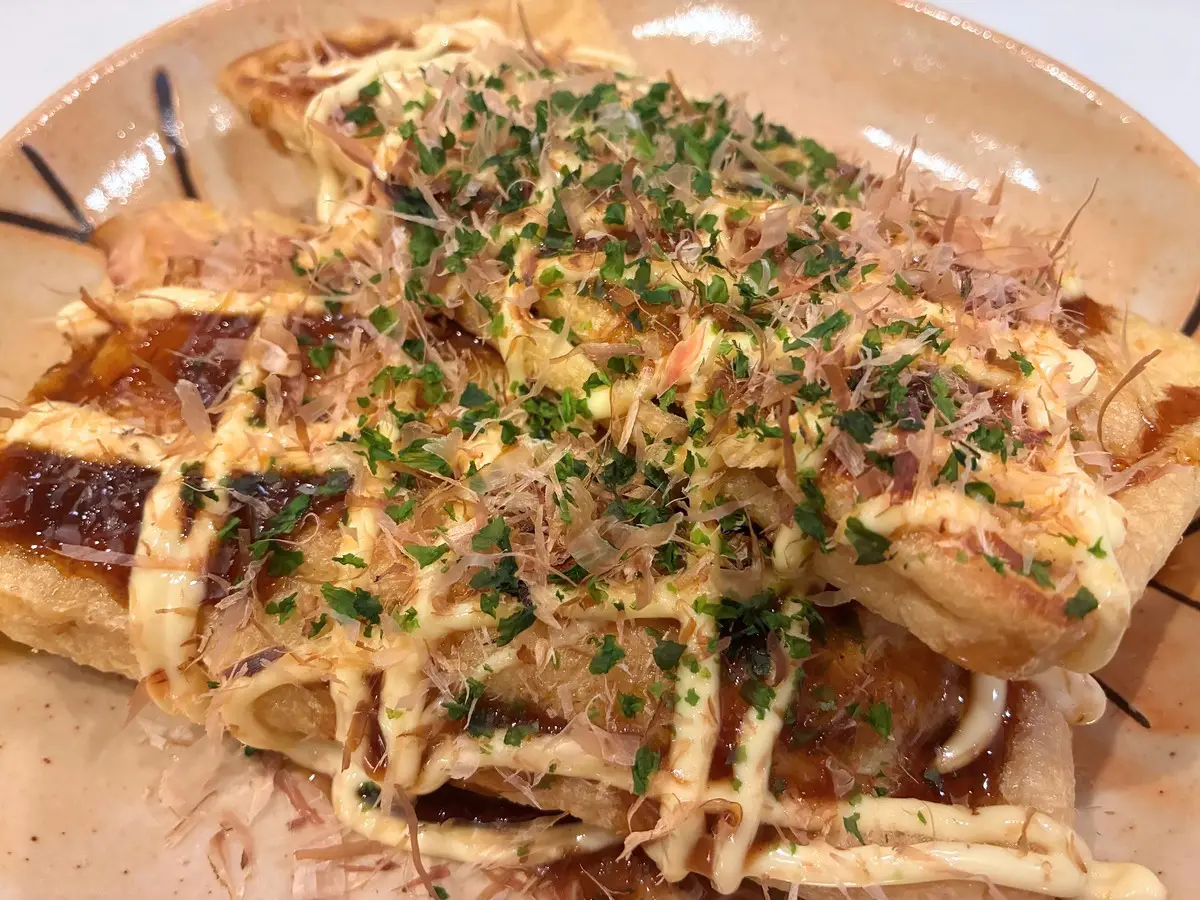 油揚げのお好み焼き風