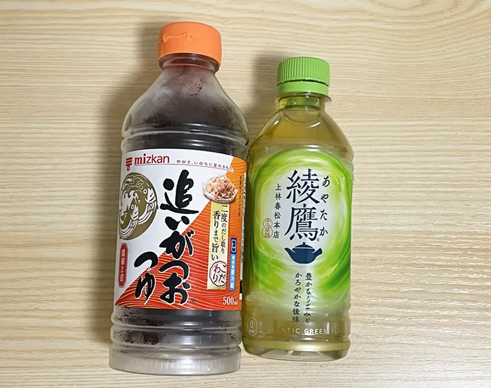 めんつゆと緑茶の写真（撮影：grapeフード編集部）