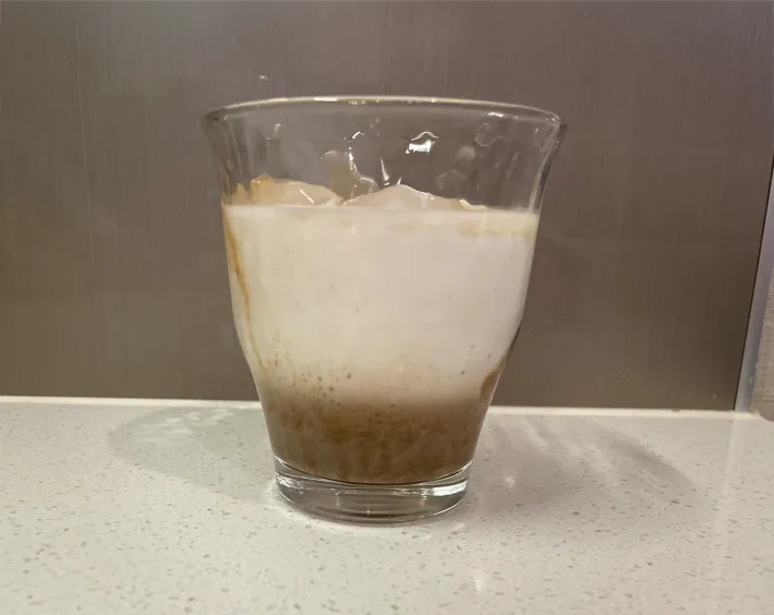 ピーナッツクリームコーヒーの写真（撮影：grapeフード編集部）