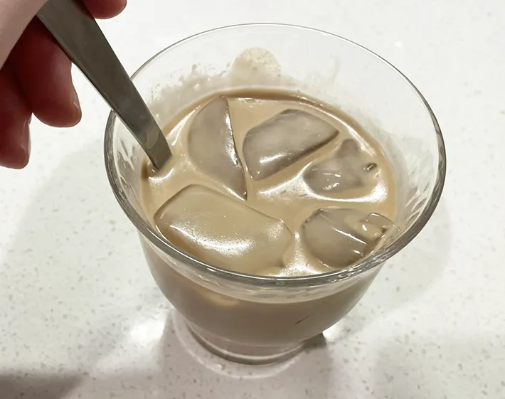 ピーナッツクリームコーヒーの写真（撮影：grapeフード編集部）